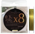 Шнур SquidMania Limited X8 PE #0.3 250m Yellow