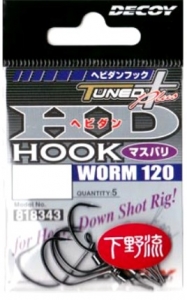 Крючок Decoy HD Hook masubari Worm 120