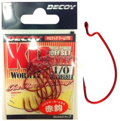 Купить красный крючок Decoy Worm17R Kg Hook R