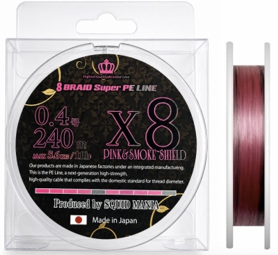 Купити шнур Squidmania X8-PE Pink and Smoke Shield