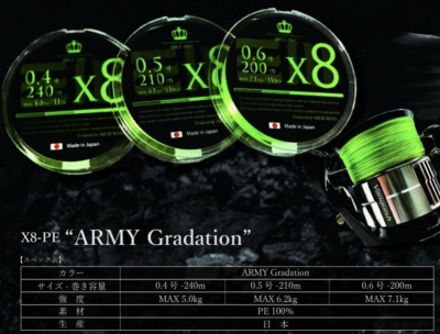 Купити шнур SquidMania X8-PE ARMY GRADATION