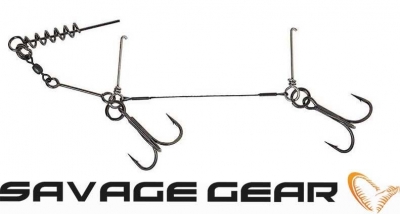 Купить стингеры для крупного силикона Savage Gear 1x7 TI Corkscrew Stinger 2x#1/0 23kg