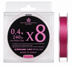 Шнур SquidMania X8-PE #0.4 240m Luxury Pink