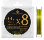 Шнур SquidMania X8-PE #0.4 240m Yellow/Green