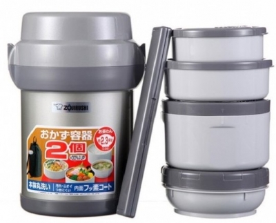 Купить набор для ланча ZOJIRUSHI SL-JAF14SA 1.23 л ц:серебро